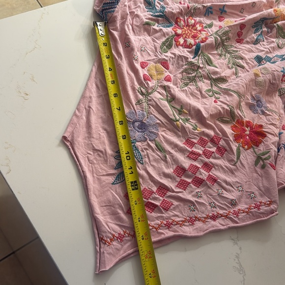 Like new! Johnny Was Katie Relaxed Drape 100 % Cotton raw hem Tee J13524 -2 - Picture 10 of 17